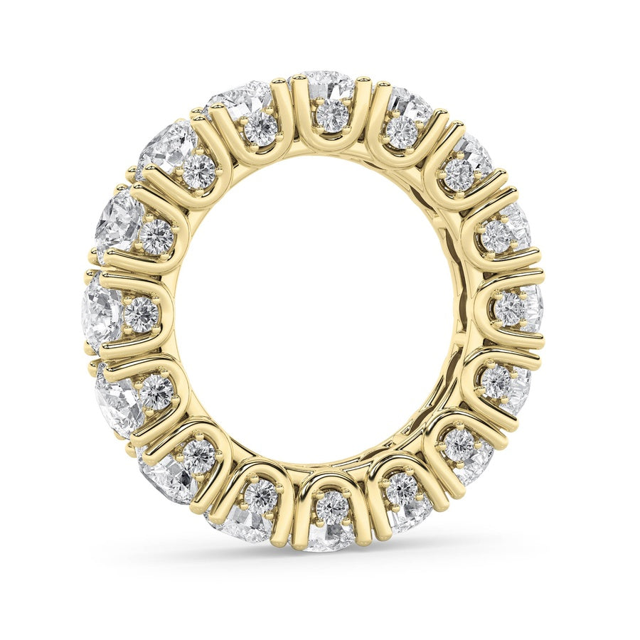 7Cttw Round Shaped Lab Grown Diamond (F/VS) Eternity Band Ring in 14K Gold