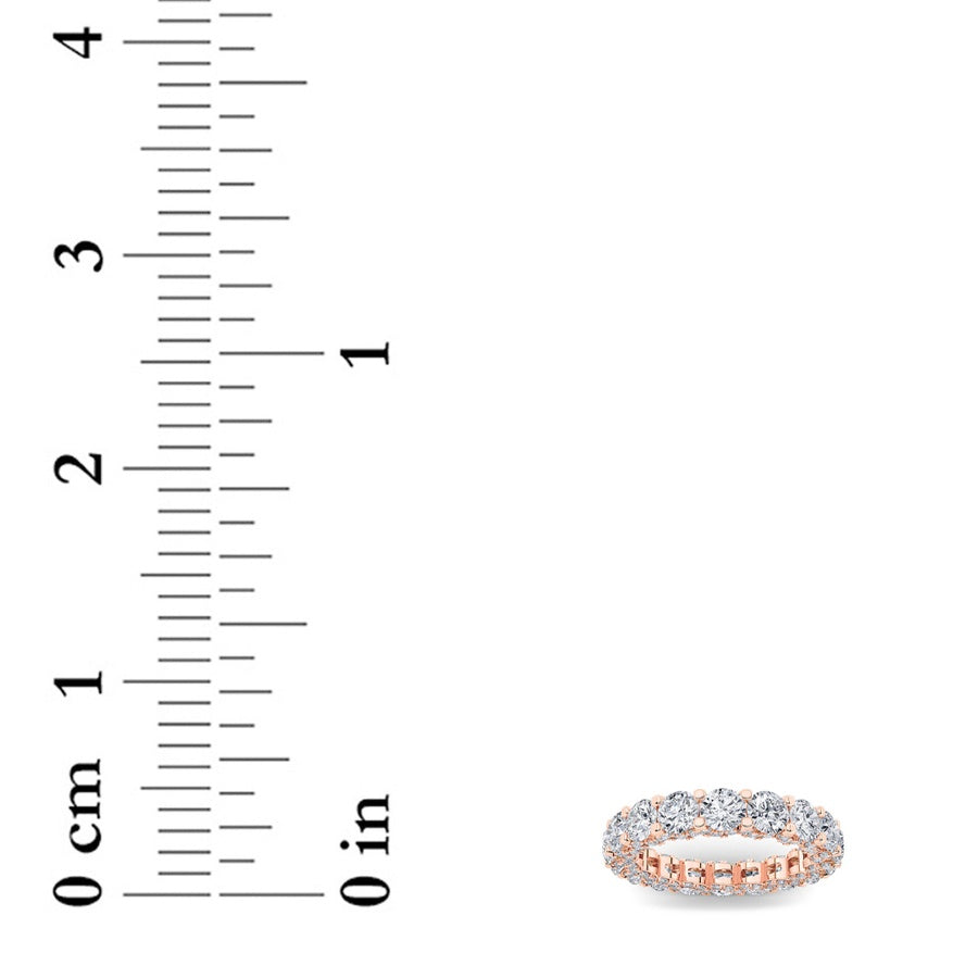 5Cttw Round Shaped Lab Grown Diamond (F/VS) Eternity Band Ring in 14K Gold
