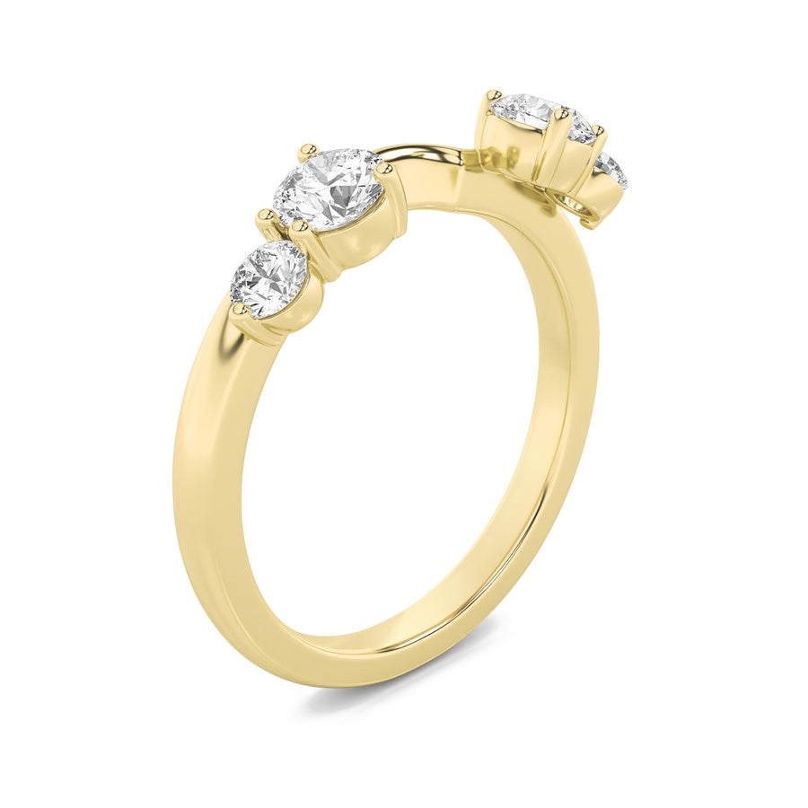 Round Shape Fashion Wrap Ring lab grown diamond