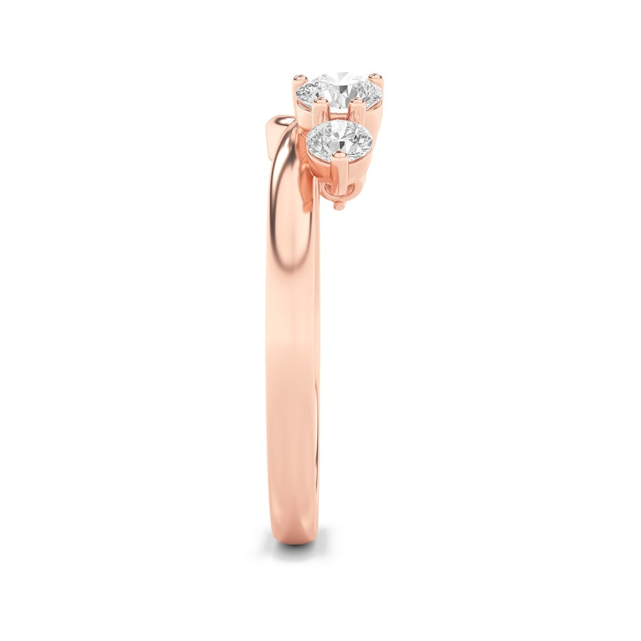Round Shape Fashion Wrap Ring lab grown diamond