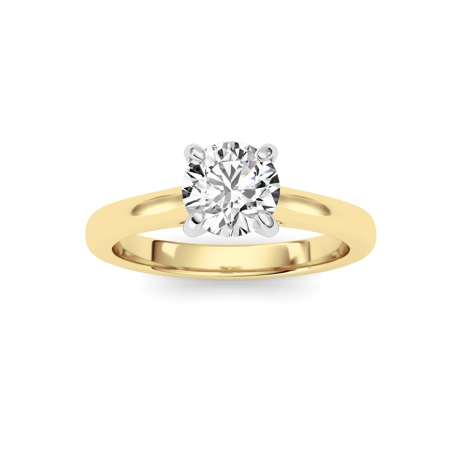 Round Shape Classic Solitaire Engagement Ring lab grown diamond