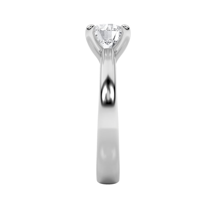 1Cttw Round Shaped Lab Grown Diamond (E/VS) Classic Solitaire Engagement Ring in 14K Gold