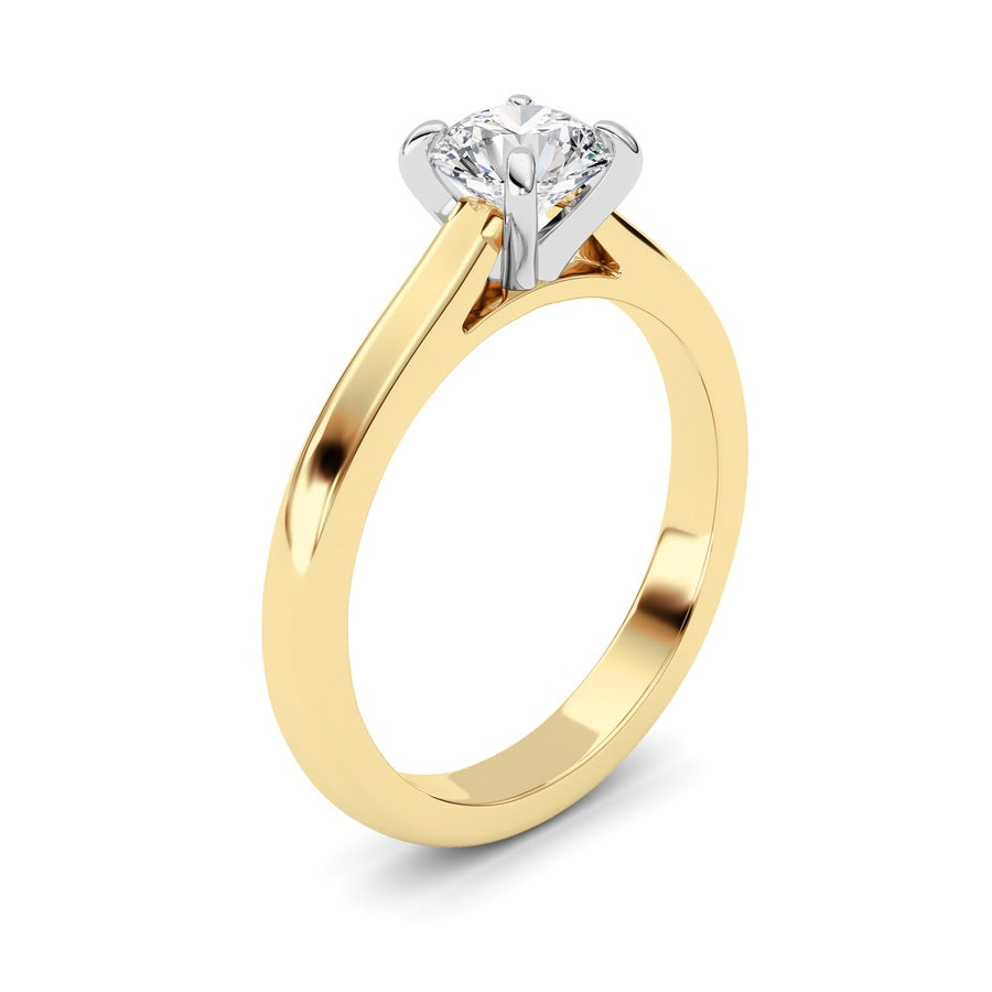 Round Shape Classic Solitaire Engagement Ring lab grown diamond