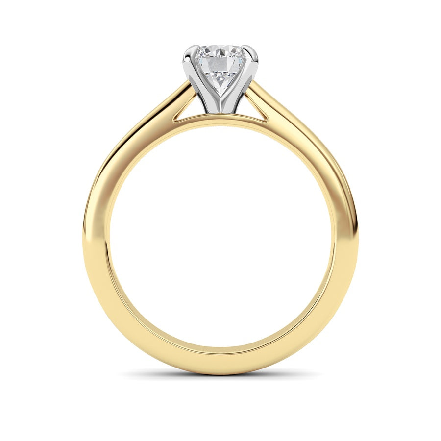 Round Shape Classic Solitaire Engagement Ring lab grown diamond