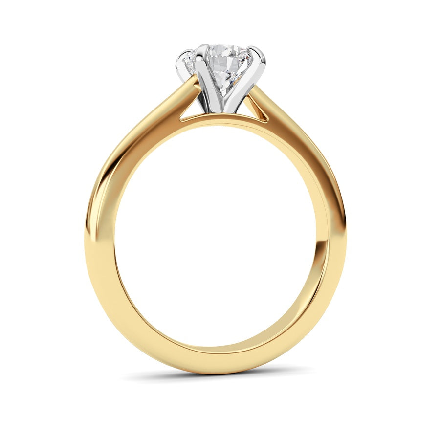 Round Shape Classic Solitaire Engagement Ring lab grown diamond