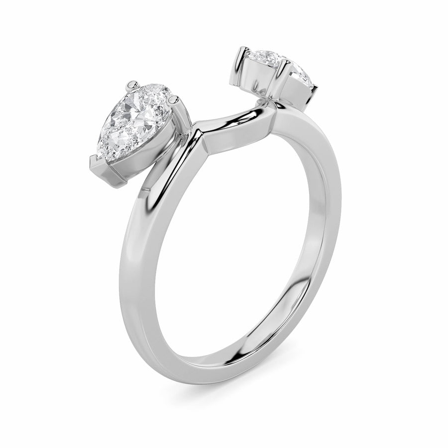 Pear Shape Wrap Ring lab grown diamond