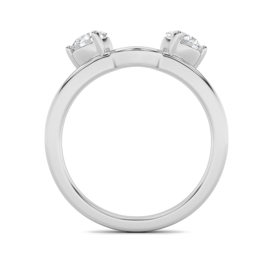 Round Shape Wrap Ring lab grown diamond