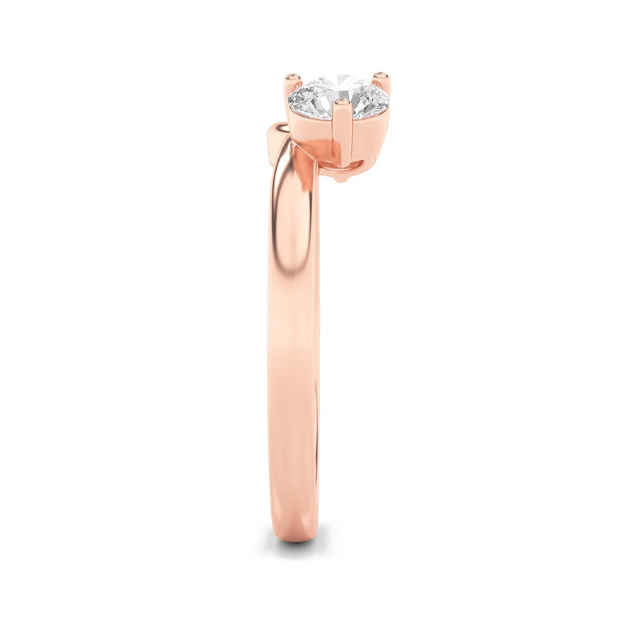 Round Shape Wrap Ring lab grown diamond