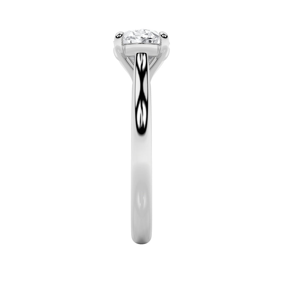 2Cttw Oval Shaped Lab Grown Diamond (F/VS) East West Accented Ring in 14K Gold