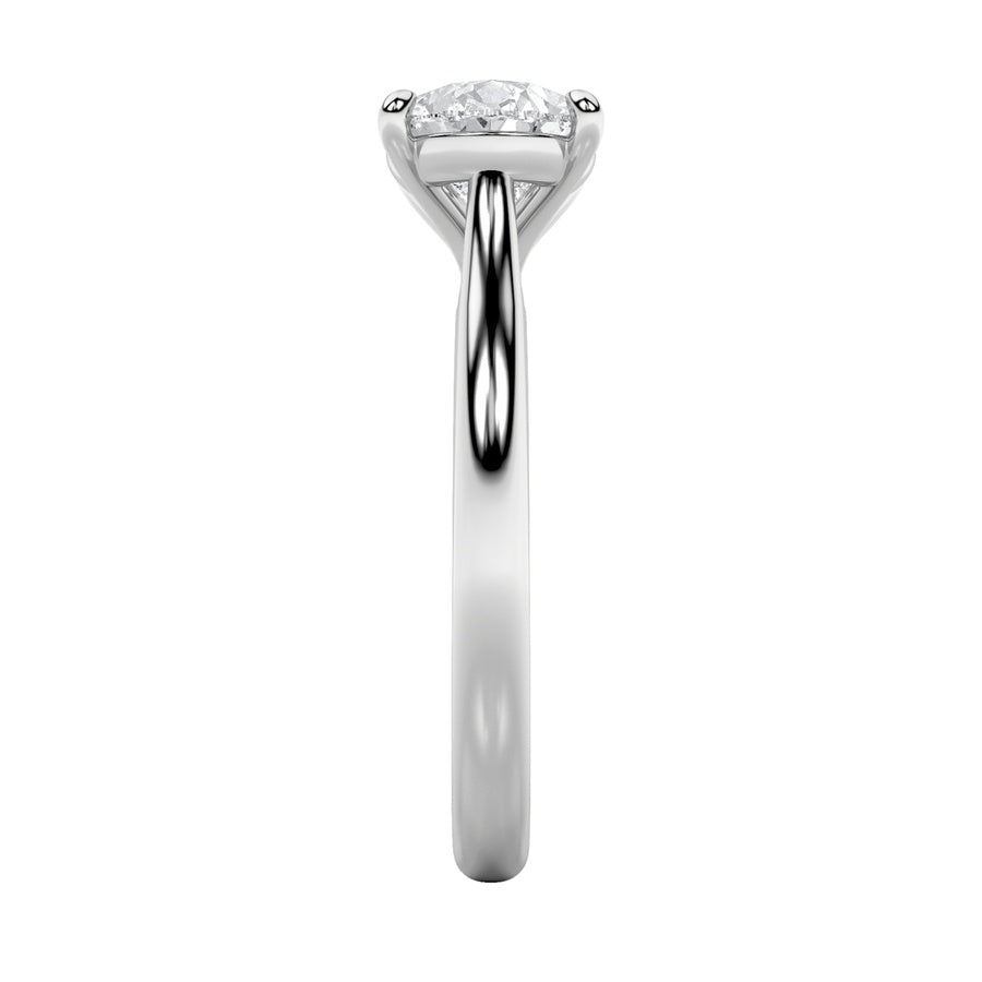 Pear Shape East West Accented Ring lab grown diamond