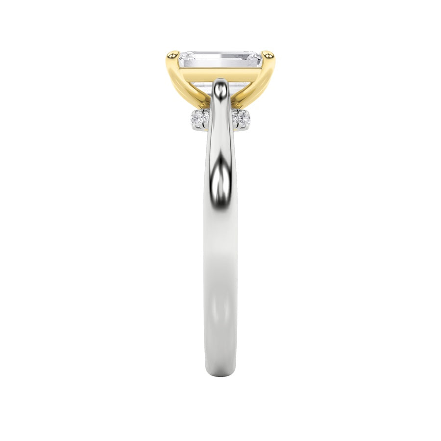 2Cttw Emerald Shaped Lab Grown Diamond (F/VS) Solitaire Engagement Ring in 14K Gold