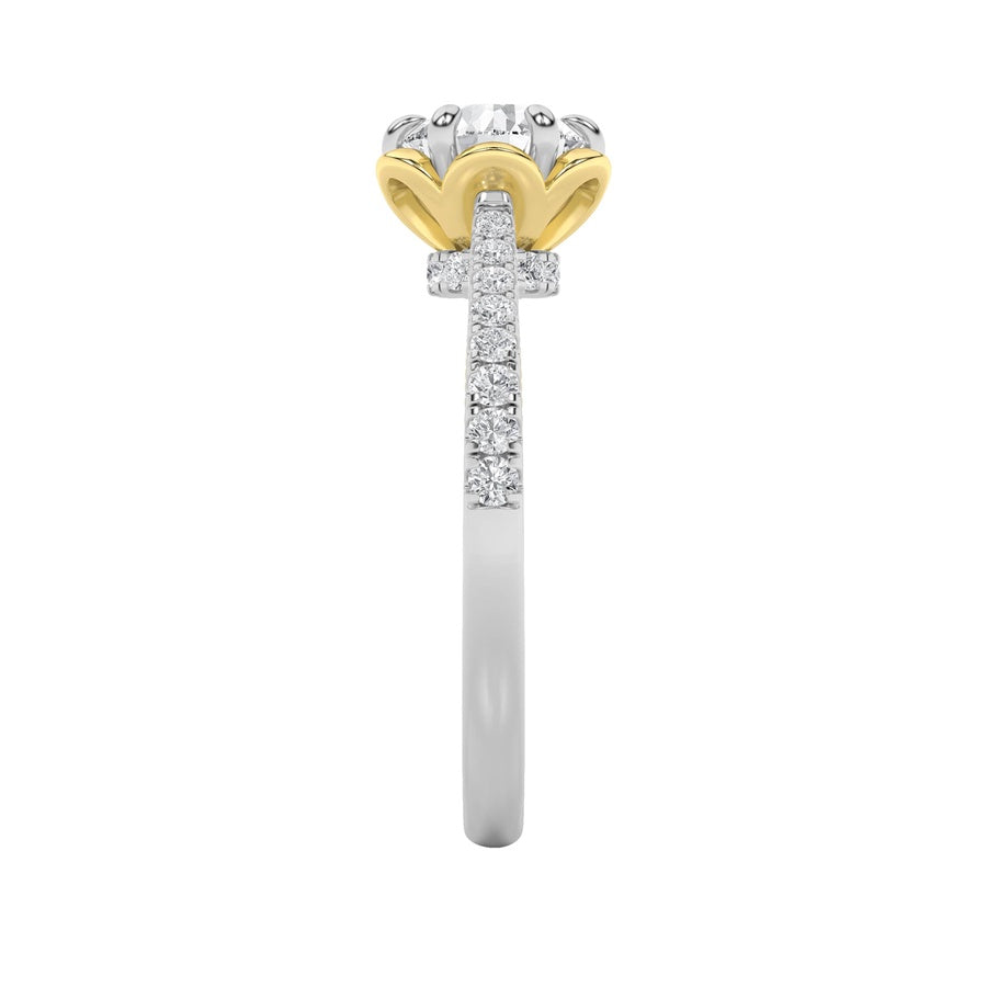 1.5Cttw Round Shaped Lab Grown Diamond (F/VS) Solitaire Engagement Ring in 14K Gold