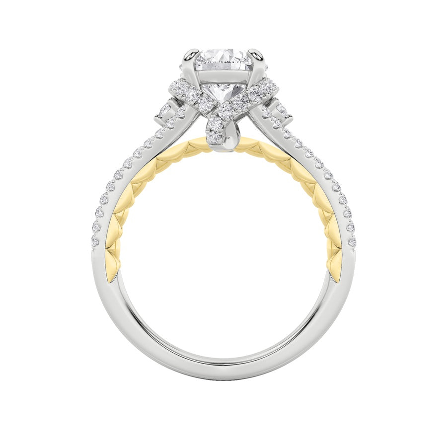 2Cttw Round Shaped Lab Grown Diamond (F/VS) Solitaire Engagement Ring in 14K Gold