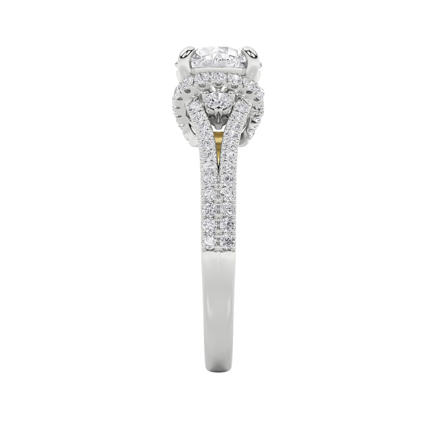 2Cttw Round Shaped Lab Grown Diamond (F/VS) Solitaire Engagement Ring in 14K Gold