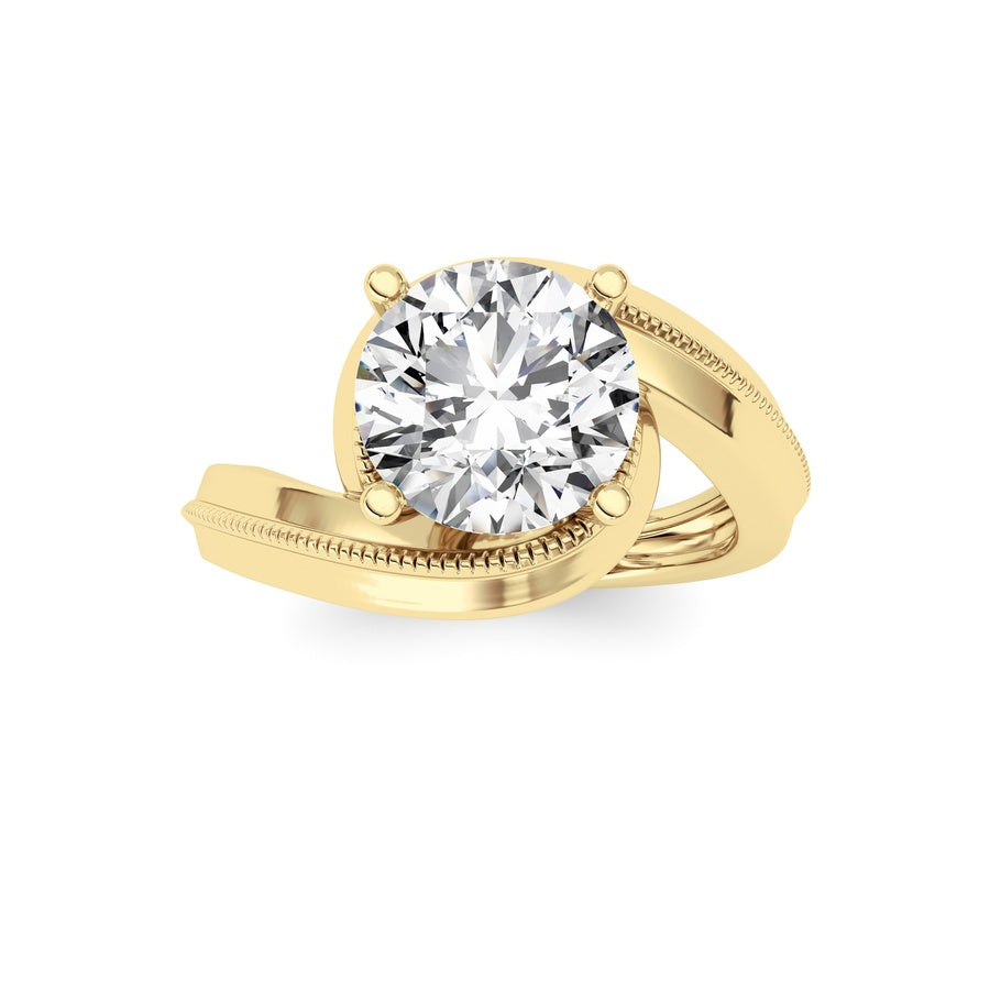 2.5Cttw Round Shaped Lab Grown Diamond (F/VS) Ring in 14K Gold