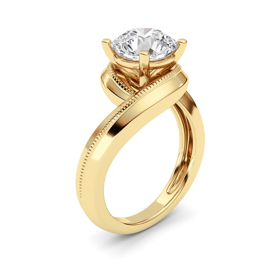 2.5Cttw Round Shaped Lab Grown Diamond (F/VS) Ring in 14K Gold