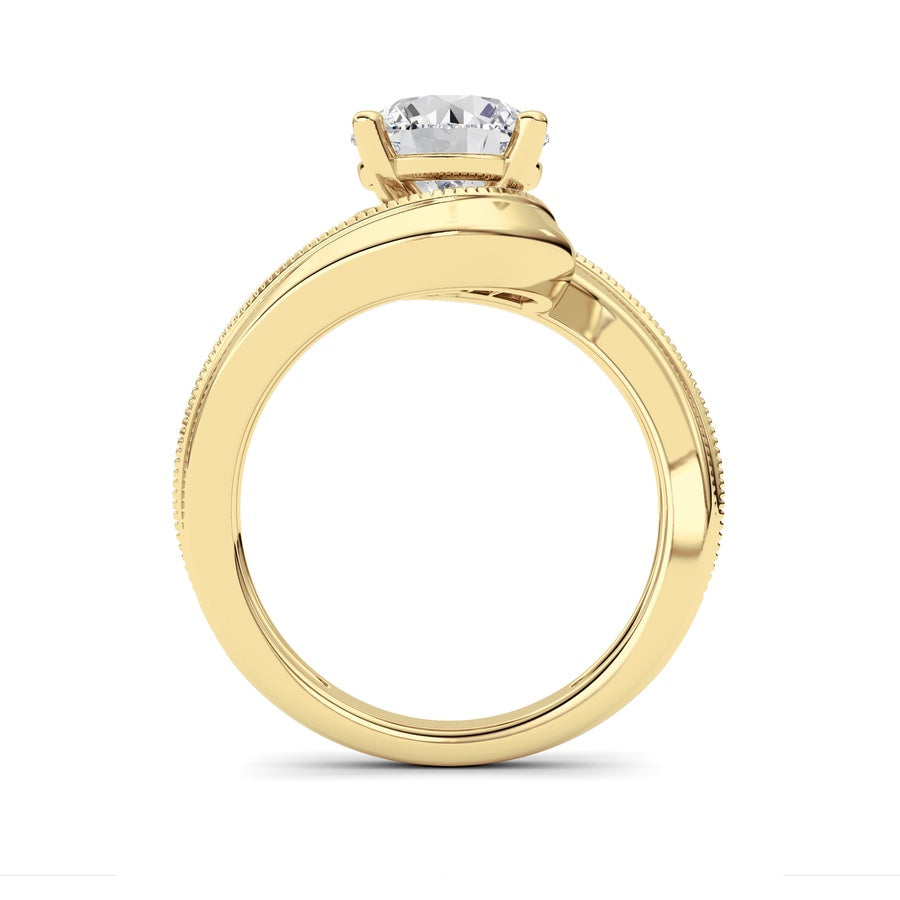 2.5Cttw Round Shaped Lab Grown Diamond (F/VS) Ring in 14K Gold