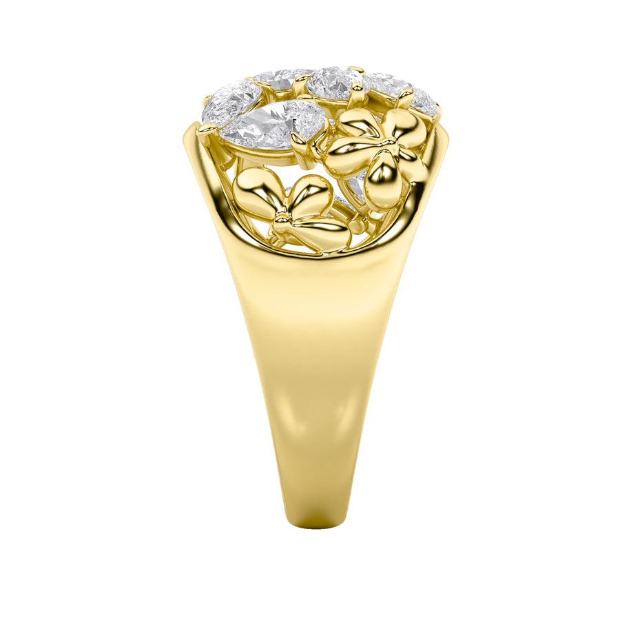 Pear Shape Fashion Ring lab grown diamond