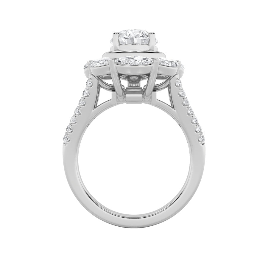 Oval Shape Ring lab grown diamond