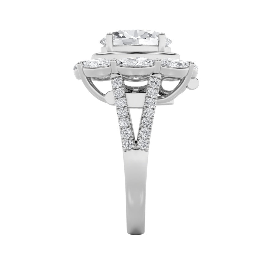 Oval Shape Ring lab grown diamond