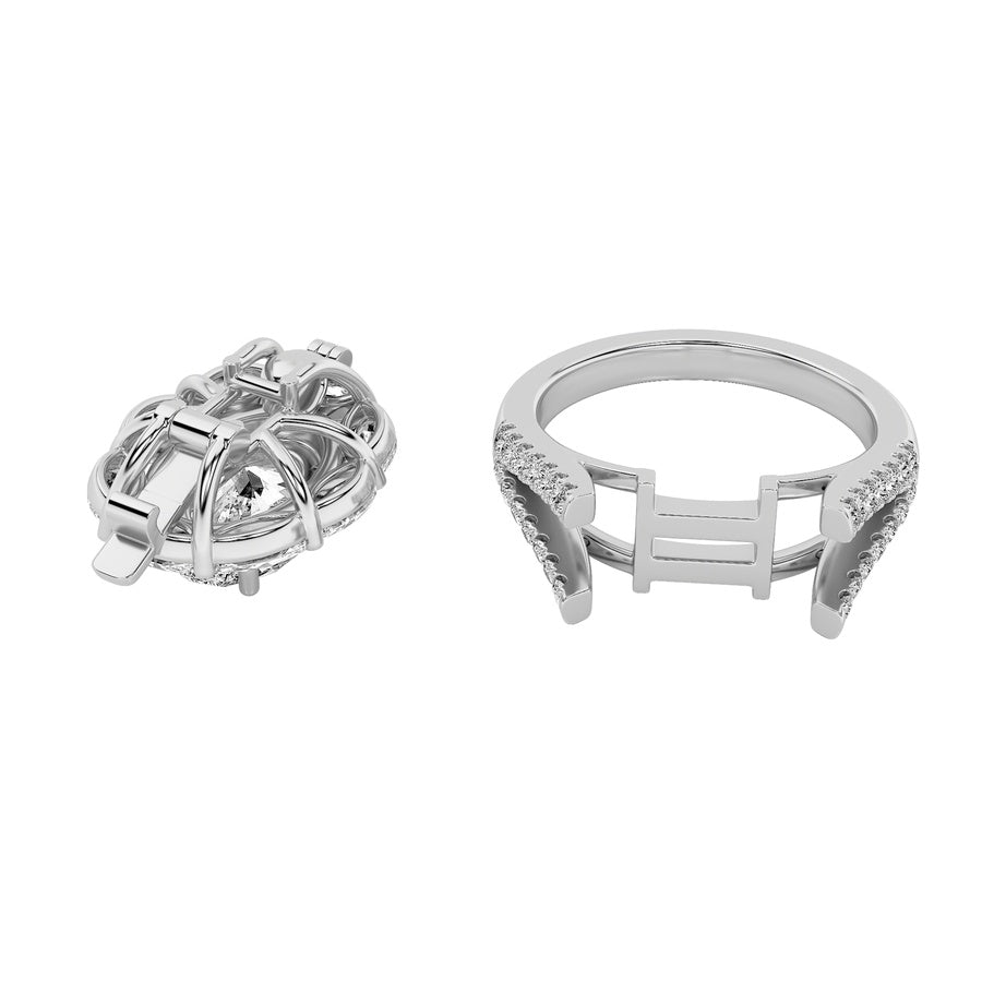 Oval Shape Ring lab grown diamond