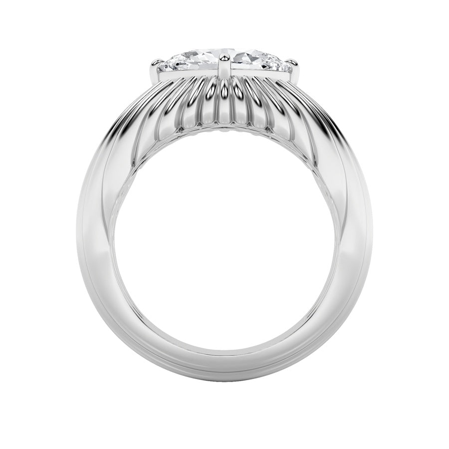 Oval Shape Fancy Solitaire Ring lab grown diamond