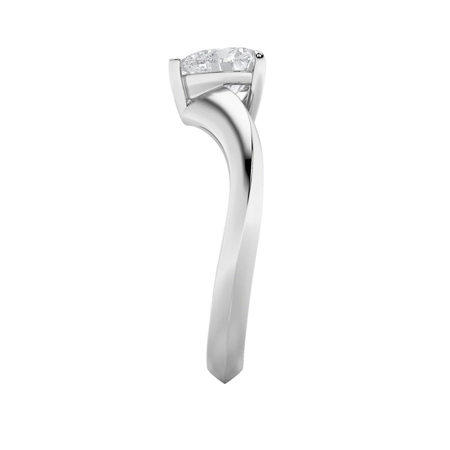1Cttw Heart Shaped Lab Grown Diamond (F/VS) HeartShaped Ring in 14K Gold