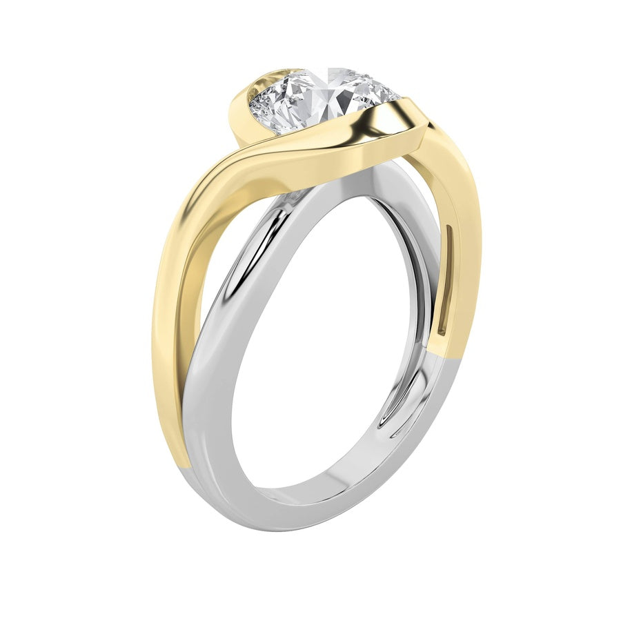 Round Shape Solitaire Engagement Ring lab grown diamond