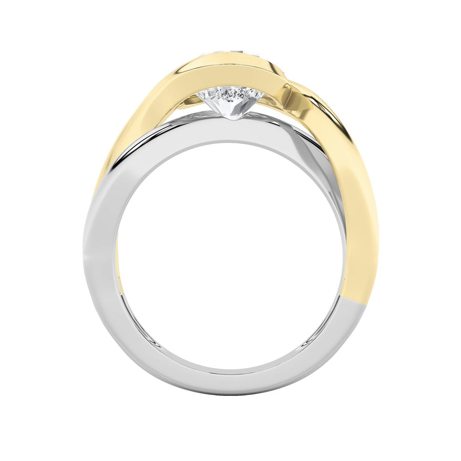 Round Shape Solitaire Engagement Ring lab grown diamond