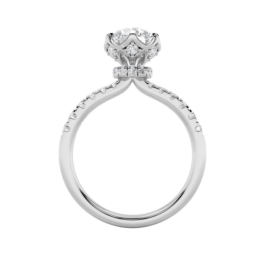 2Cttw Round Shaped Lab Grown Diamond (F/VS) Solitaire Engagement Ring in 14K Gold