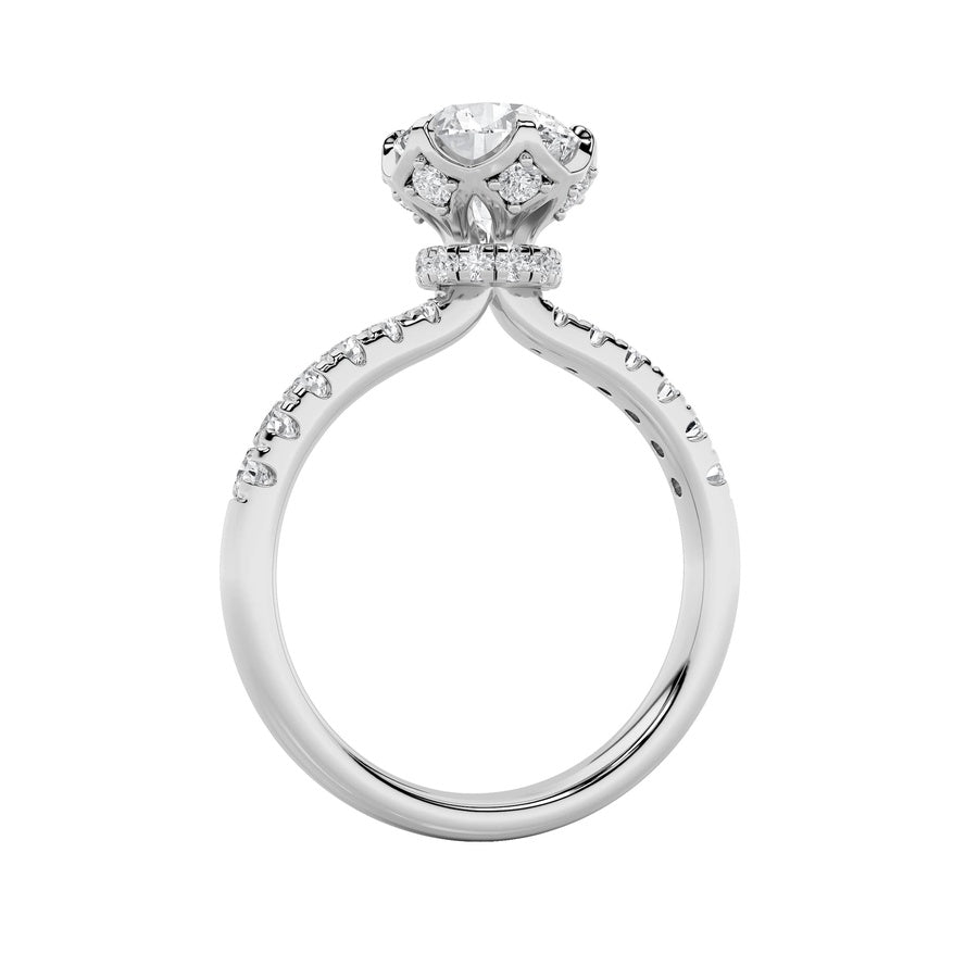 2Cttw Round Shaped Lab Grown Diamond (F/VS) Solitaire Engagement Ring in 14K Gold