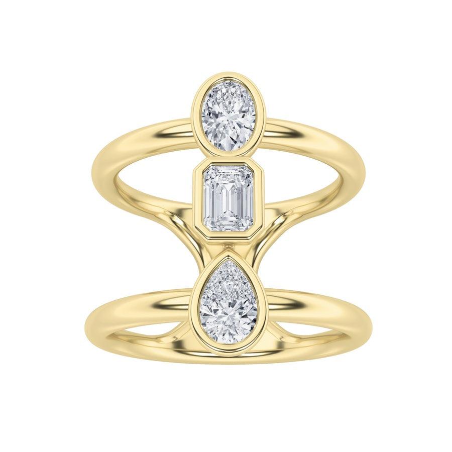 Silver, 14K Yellow Gold Ring KJ40033R.MX-0.75-62G