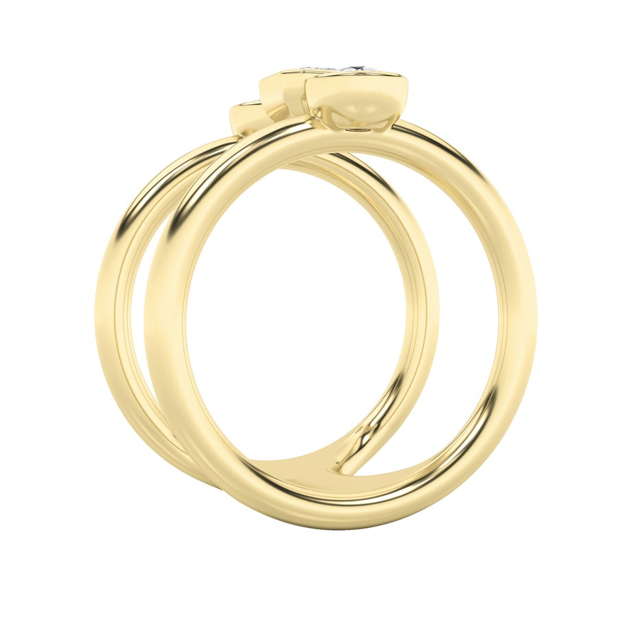 Silver, 14K Yellow Gold Ring KJ40033R.MX-0.75-62G