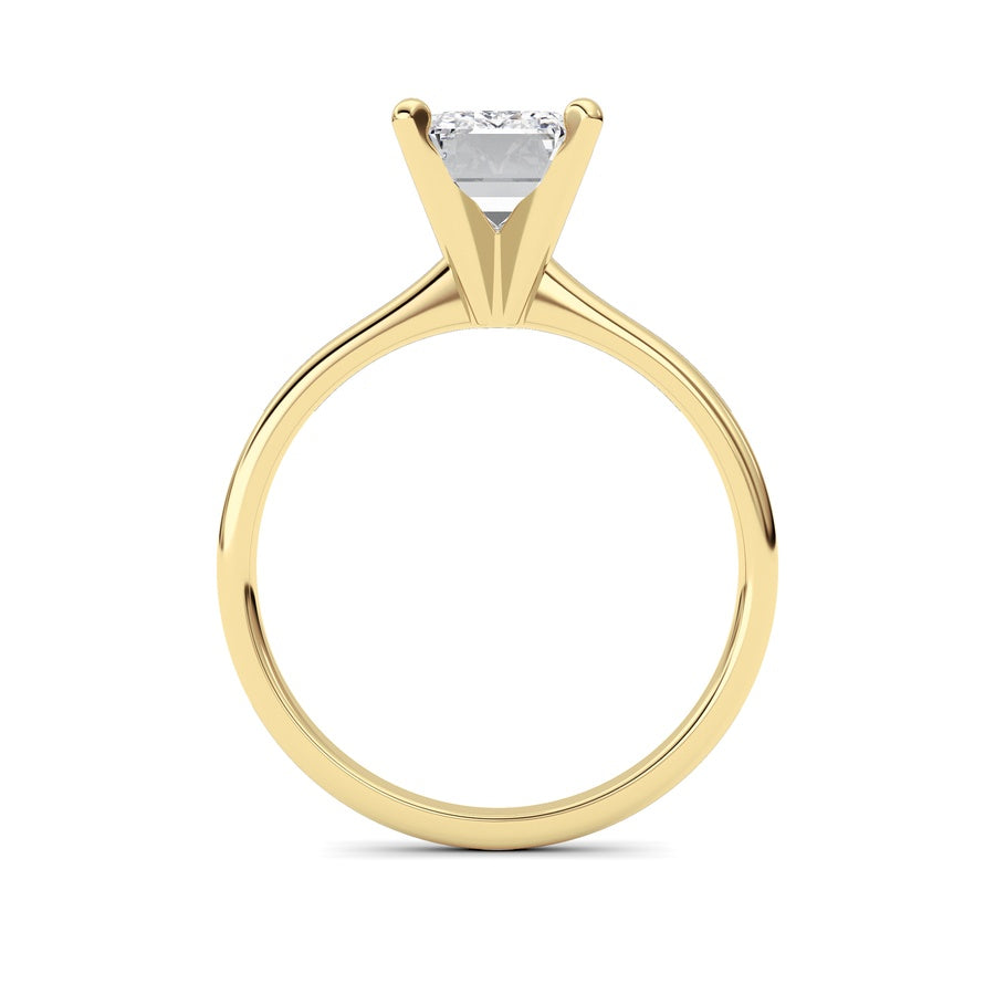 2Cttw Emerald Shaped Lab Grown Diamond Classic Solitaire Ring in 14K Gold (F/VS)