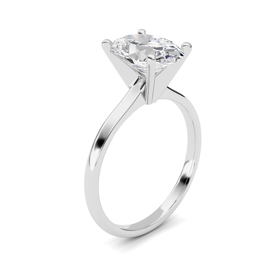 Oval Shape Lab Grown Diamond Classic Solitaire Ring lab grown diamond