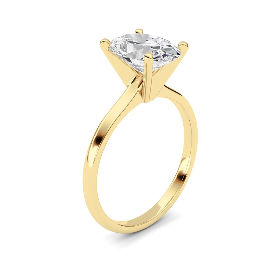 Oval Shape Lab Grown Diamond Classic Solitaire Ring lab grown diamond