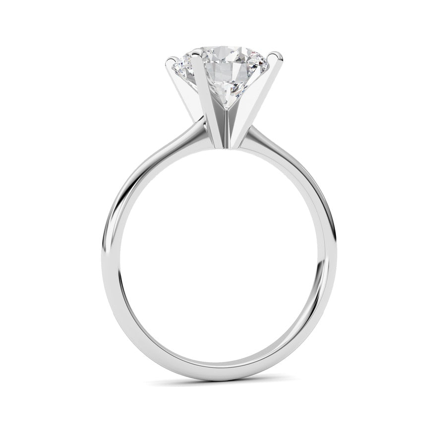 Round Shape Lab Grown Diamond Classic Solitaire Ring lab grown diamond