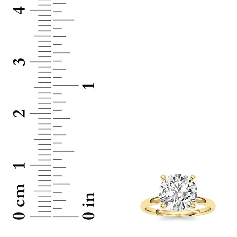 Round Shape Lab Grown Diamond Classic Solitaire Ring lab grown diamond