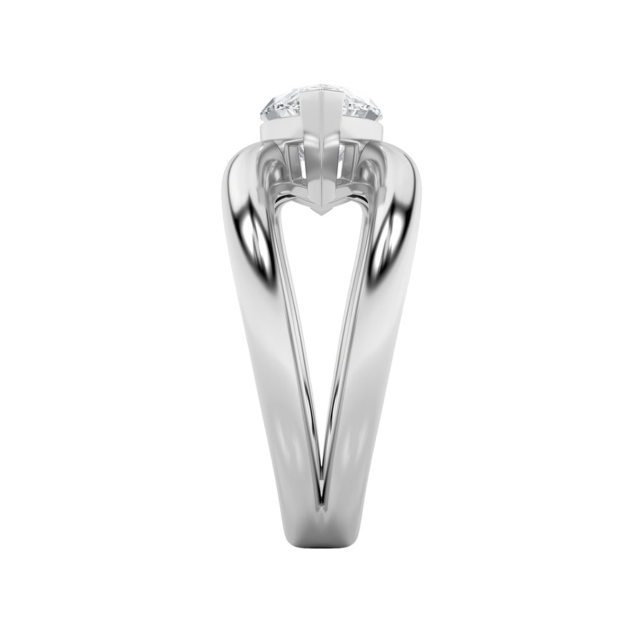 2Cttw Marquise Shaped Lab Grown Diamond (G/VS) East West Solitaire Fancy Ring in 14K Gold