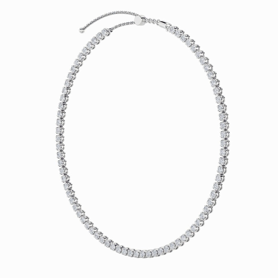 Round Shape Bezel Set Tennis Necklace lab grown diamond