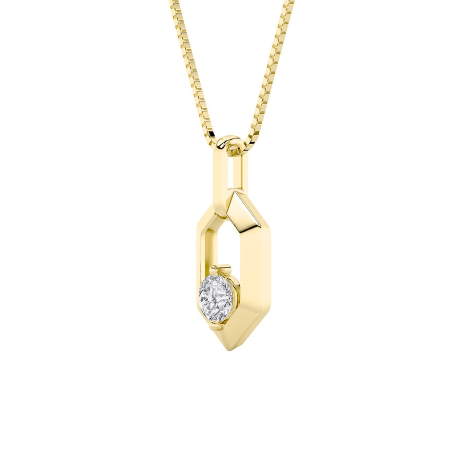 0.25Cttw Round Shaped Lab Grown Diamond (F/VS) Fancy Pendant in 14K White Gold