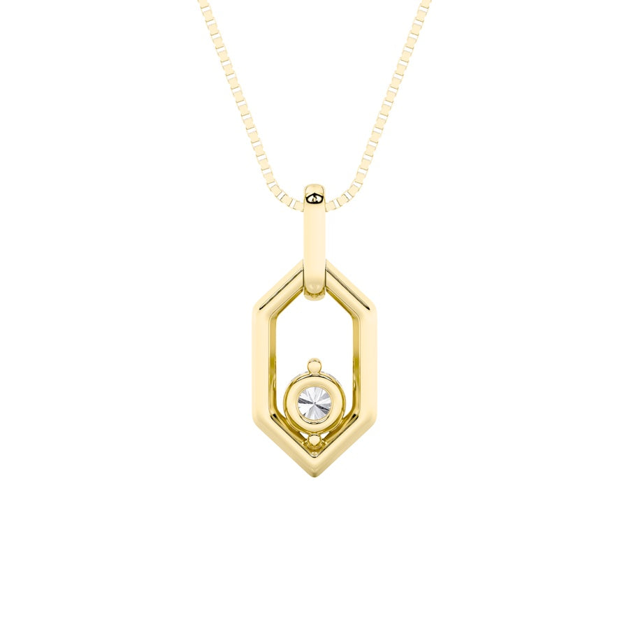 0.25Cttw Round Shaped Lab Grown Diamond (F/VS) Fancy Pendant in 14K White Gold