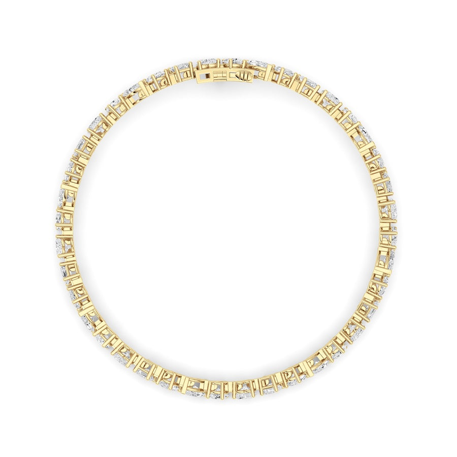 8Cttw Mix Shaped Lab Grown Diamond (F/VS) Braceletin 14K Gold