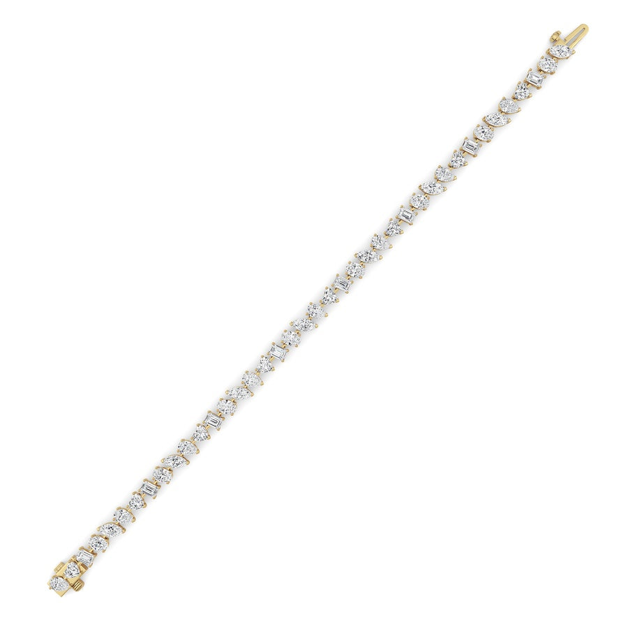 8Cttw Mix Shaped Lab Grown Diamond (F/VS) Braceletin 14K Gold
