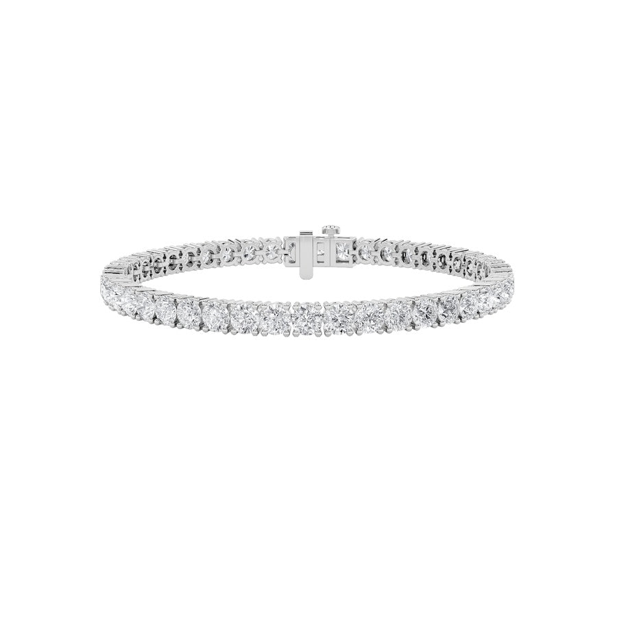 10Cttw Round Shaped Lab Grown Diamond Tennis Bracelet in 14K Gold (F/VS)