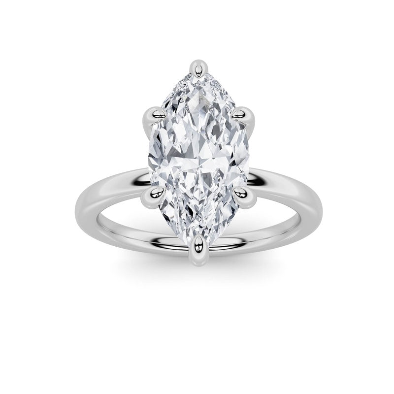 1.5CTW Marquise Shaped Lab Grown Diamond Classic Solitaire Ring in 14K Gold (F/VS)