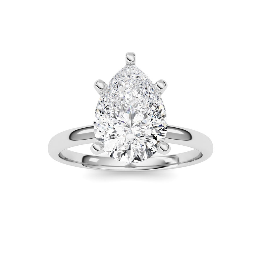 Pear Shape Lab Grown Diamond Classic Solitaire Ring lab grown diamond