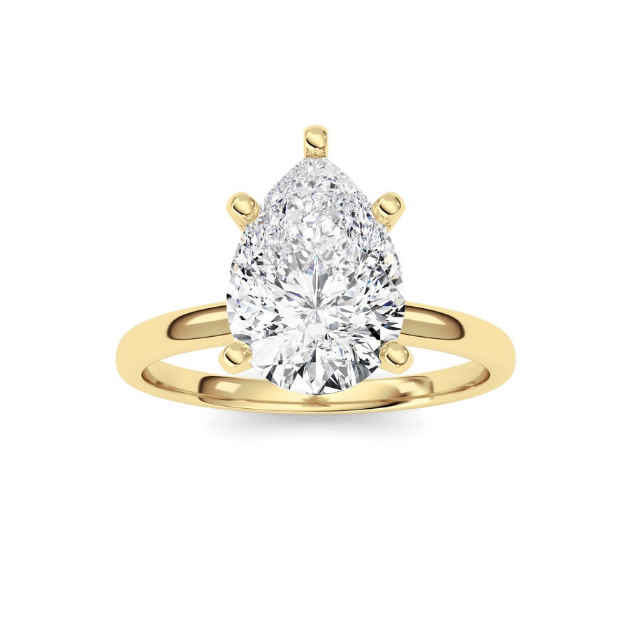 Pear Shape Lab Grown Diamond Classic Solitaire Ring lab grown diamond