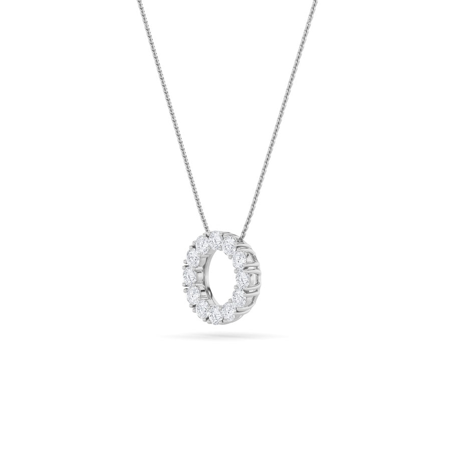 Round Shape Circle Pendant lab grown diamond