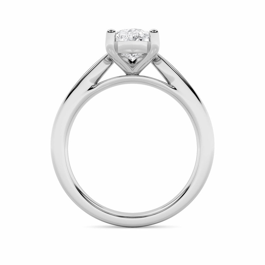 2Cttw Pear Shaped Lab Grown Diamond (F/VS) ClassicShank Solitaire Engagement Ring in 14K Gold